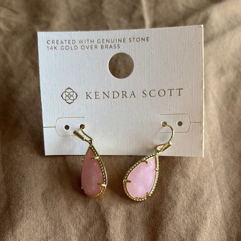 Kendra Scott Pink and Gold Earrings